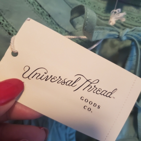 NEW Universal Thread Balloon Long Sleeve Tie Front Blouse - Picture 12 of 13